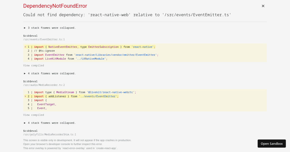 @livekit/react-native - Codesandbox