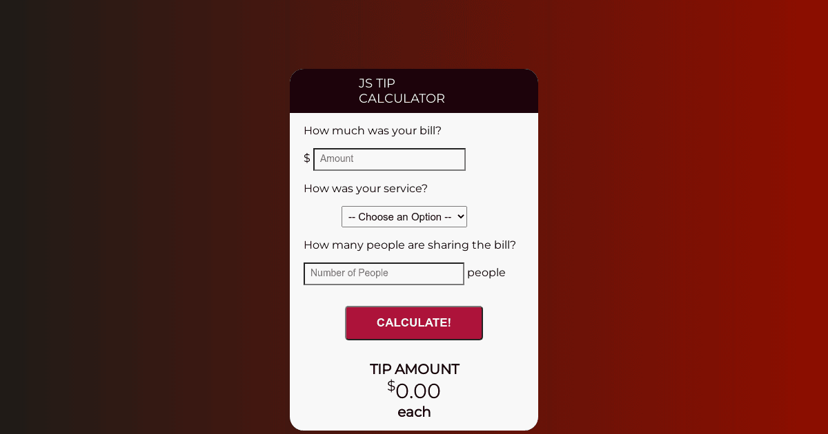 jstipcalculator - Codesandbox
