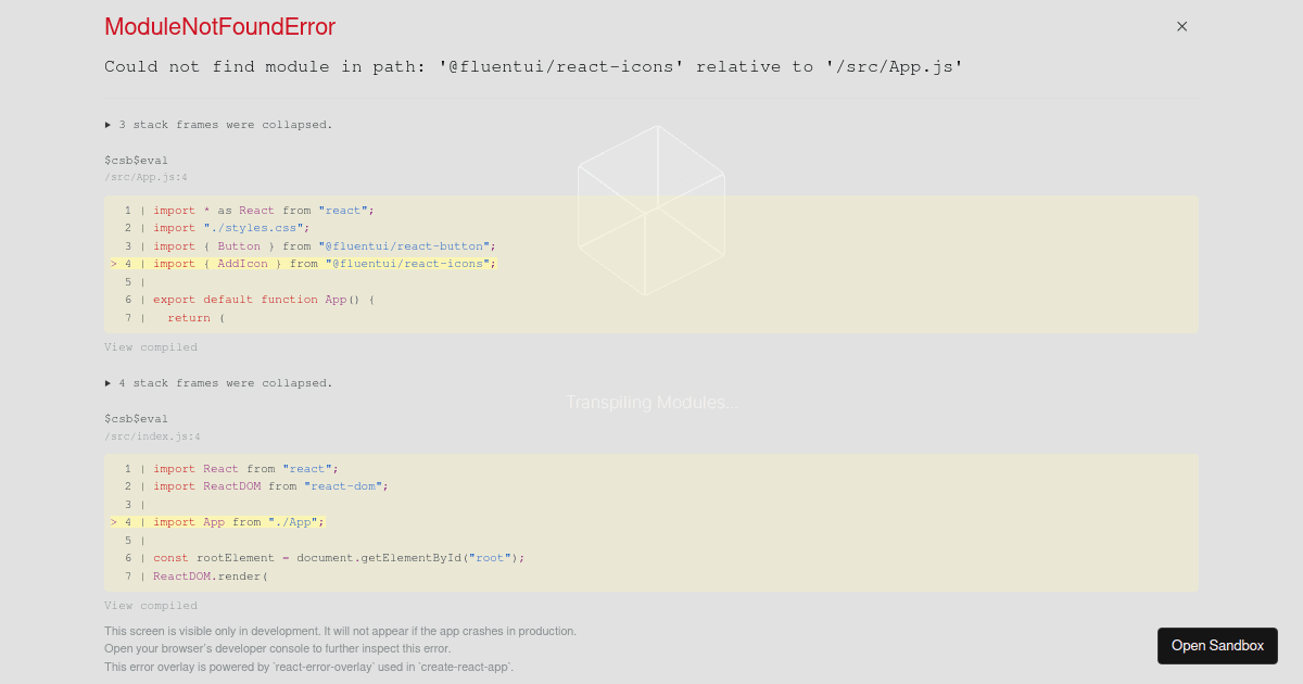 Fluent UI Button - Codesandbox