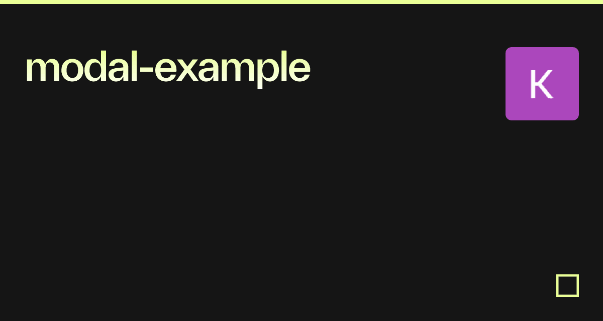 modal-example - Codesandbox