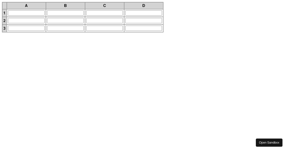 simple-spreadsheet (template) (forked) - Codesandbox
