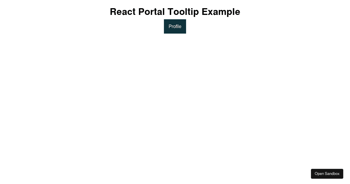 React-Portal Tooltip Example (forked) - Codesandbox