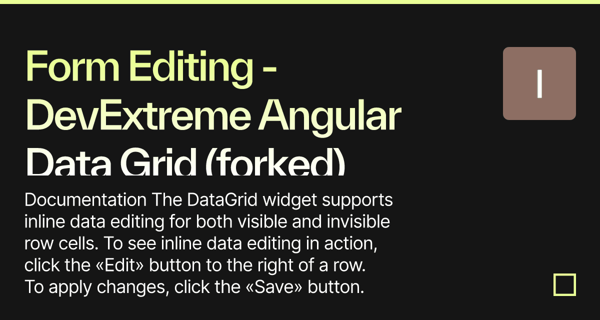 Form Editing - DevExtreme Angular Data Grid (forked) - Codesandbox