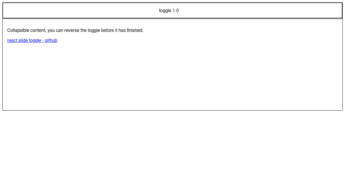 react slide toggle Codesandbox