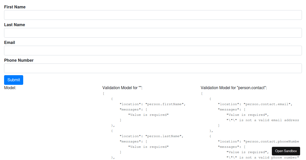Leaf Example - Codesandbox