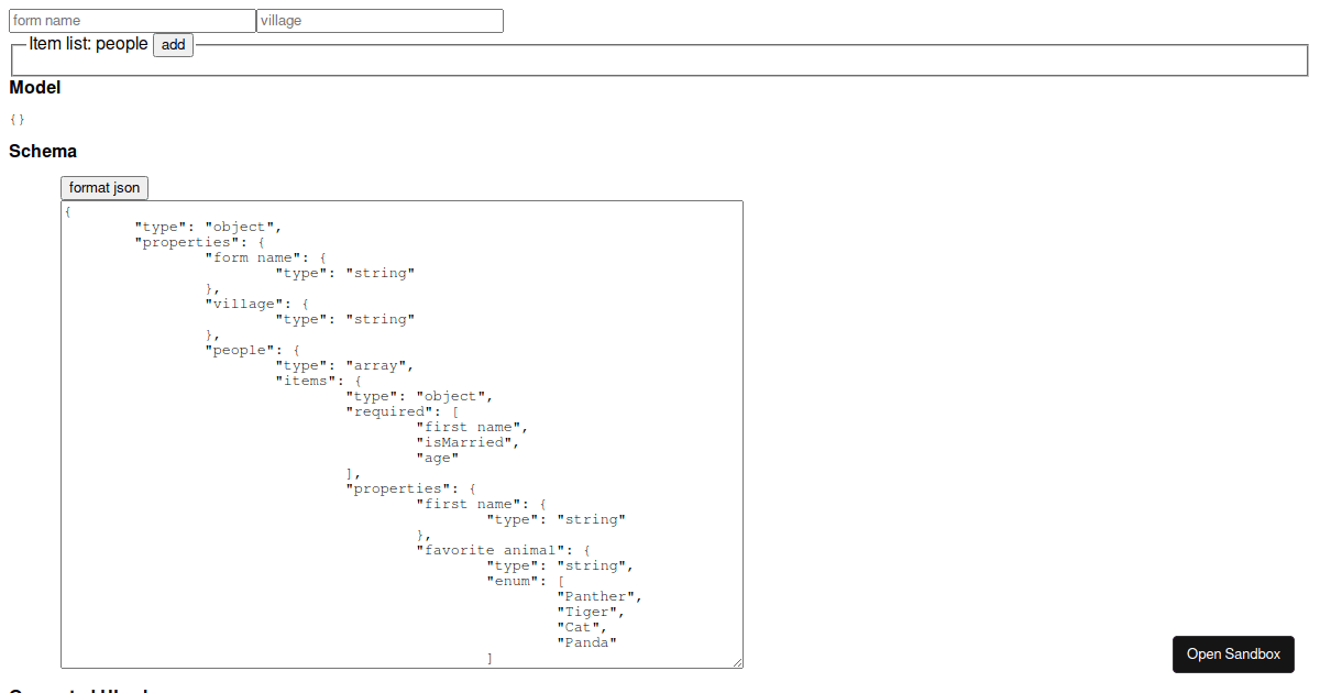 Array container - Codesandbox