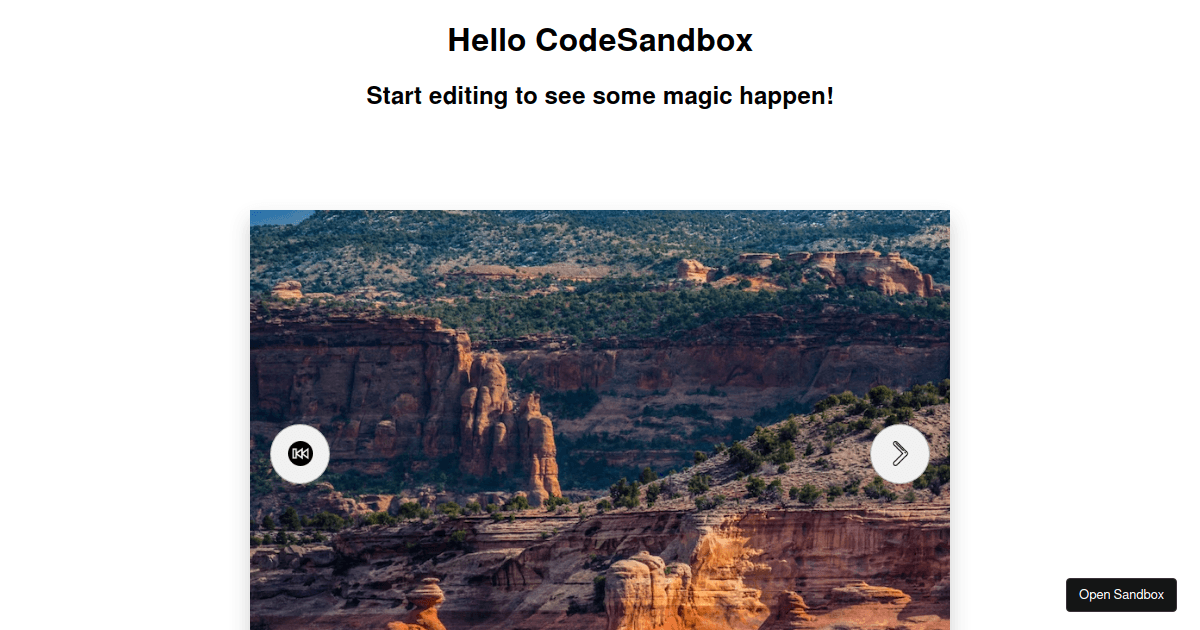 react - Codesandbox