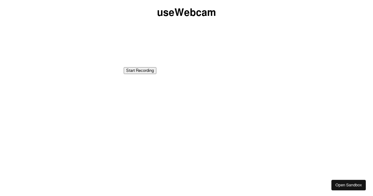 use-webcam - Codesandbox