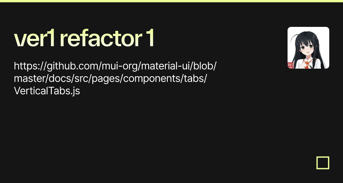 ver1 refactor 1 - Codesandbox