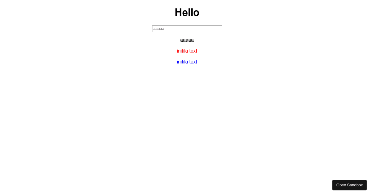 react - Codesandbox