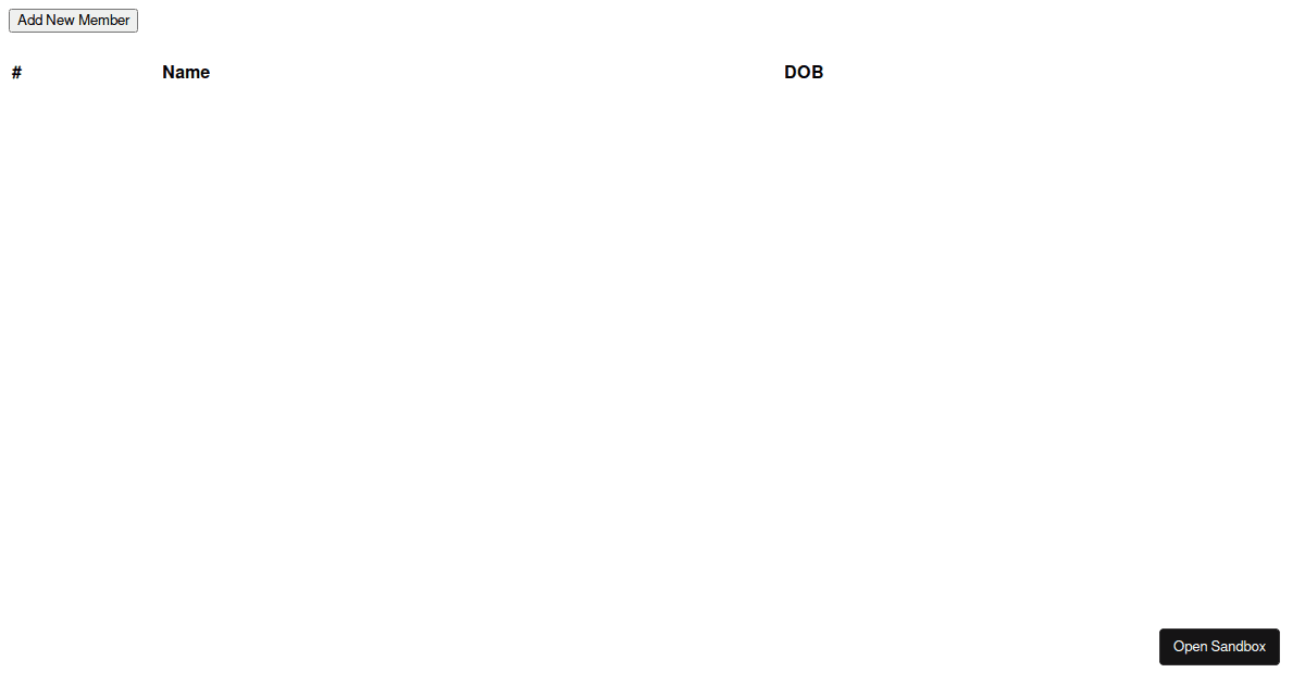 Simple Form Callback - Codesandbox