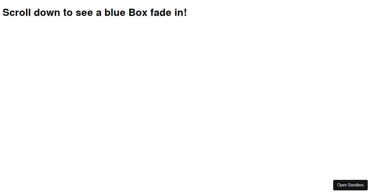 Intersection Observer: Fade in and unobserve - Codesandbox