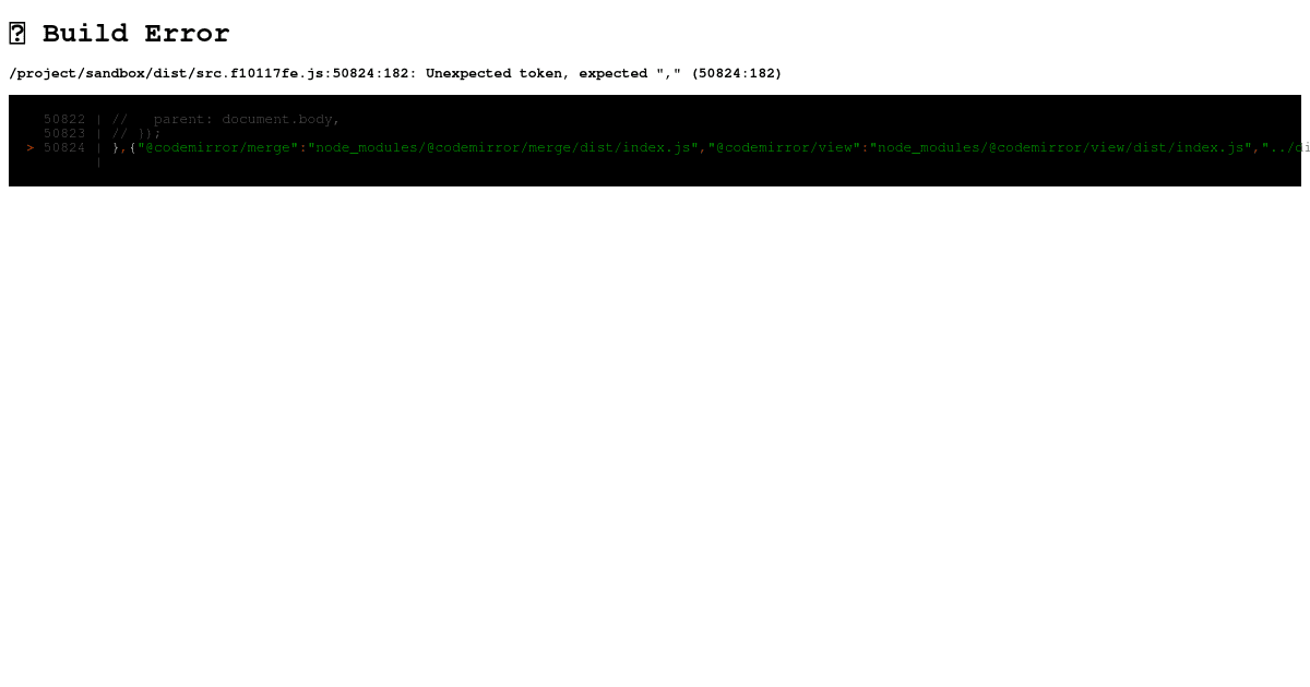 CodeMirror diff view (forked) - Codesandbox