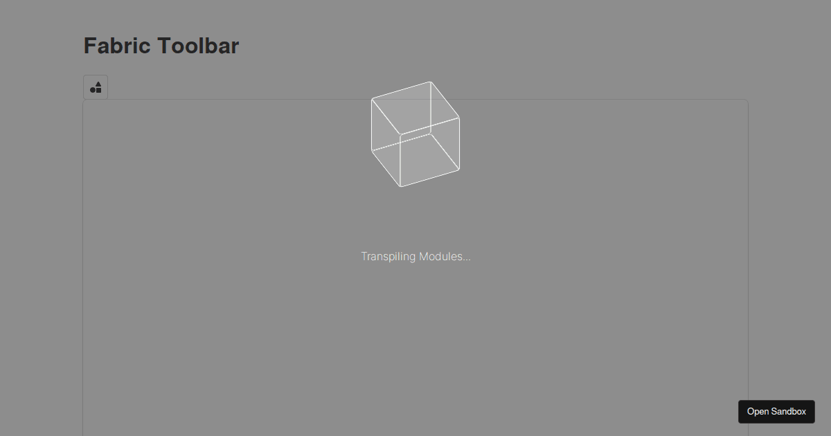 Fabric JS Toolbar (forked) Codesandbox