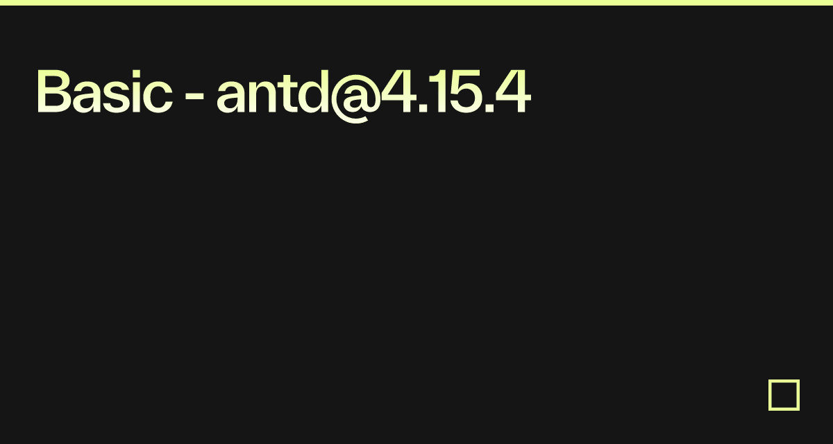 Basic - antd@4.15.4 - Codesandbox