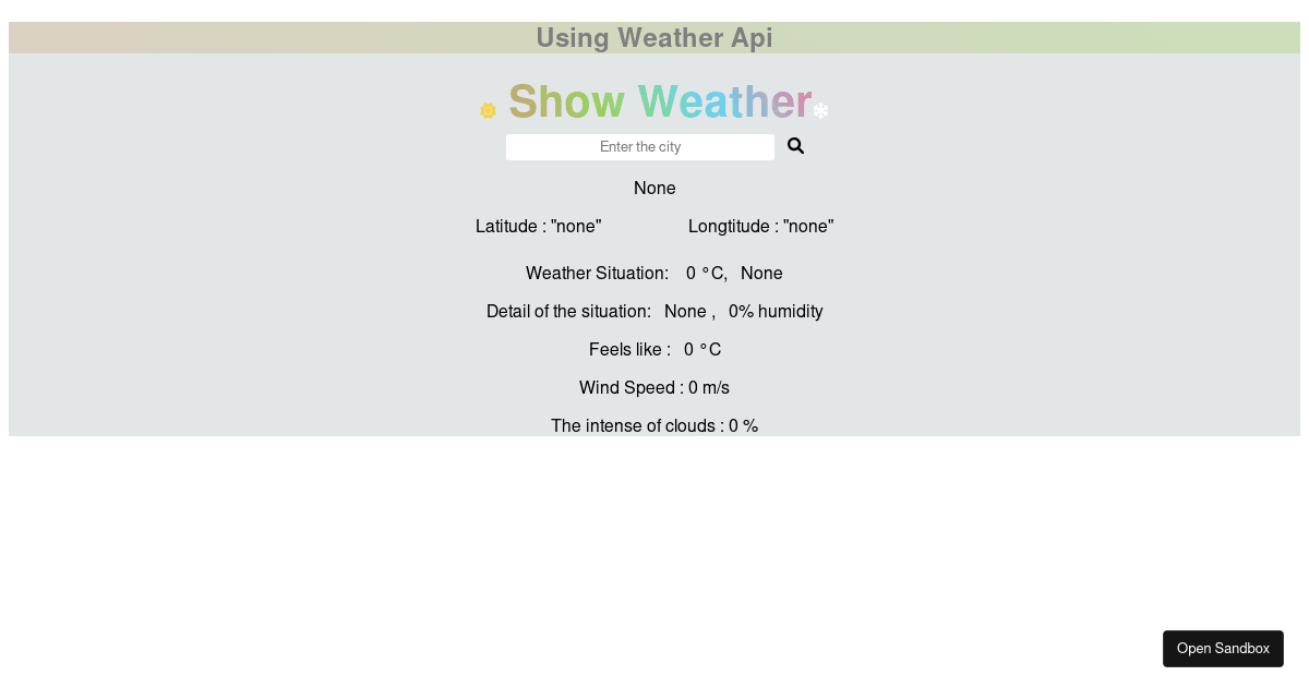 try-to-use-weather-api - Codesandbox
