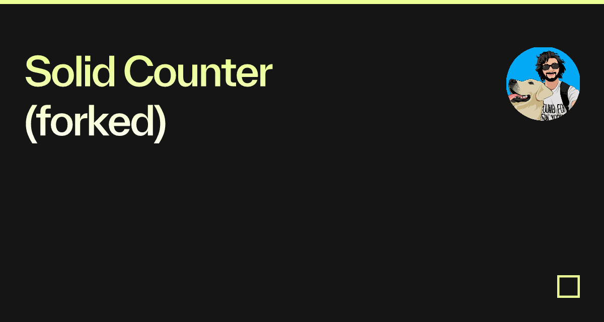 Solid Counter (forked) - Codesandbox