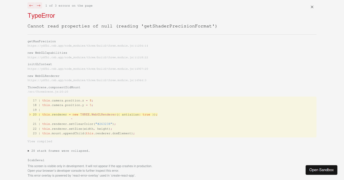 React Three.JS (forked) - Codesandbox