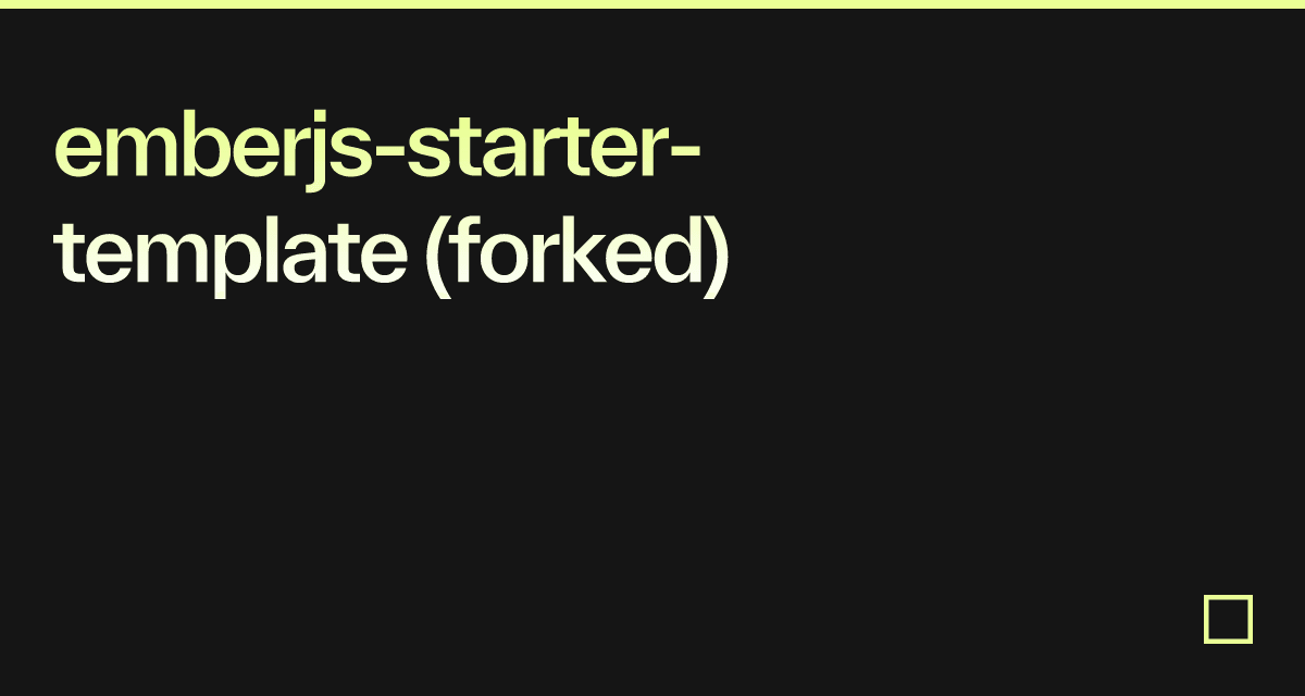 emberjs-starter-template (forked) - Codesandbox