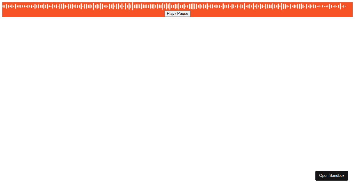 wavesurfer-react-2.0 (forked) - Codesandbox