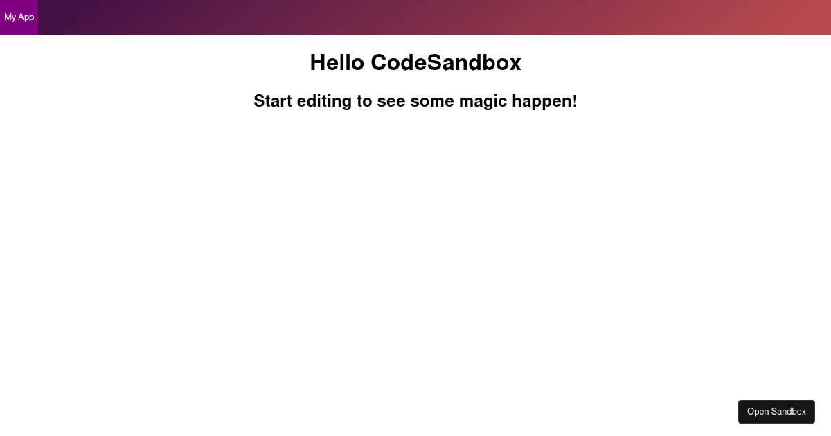 react - Codesandbox