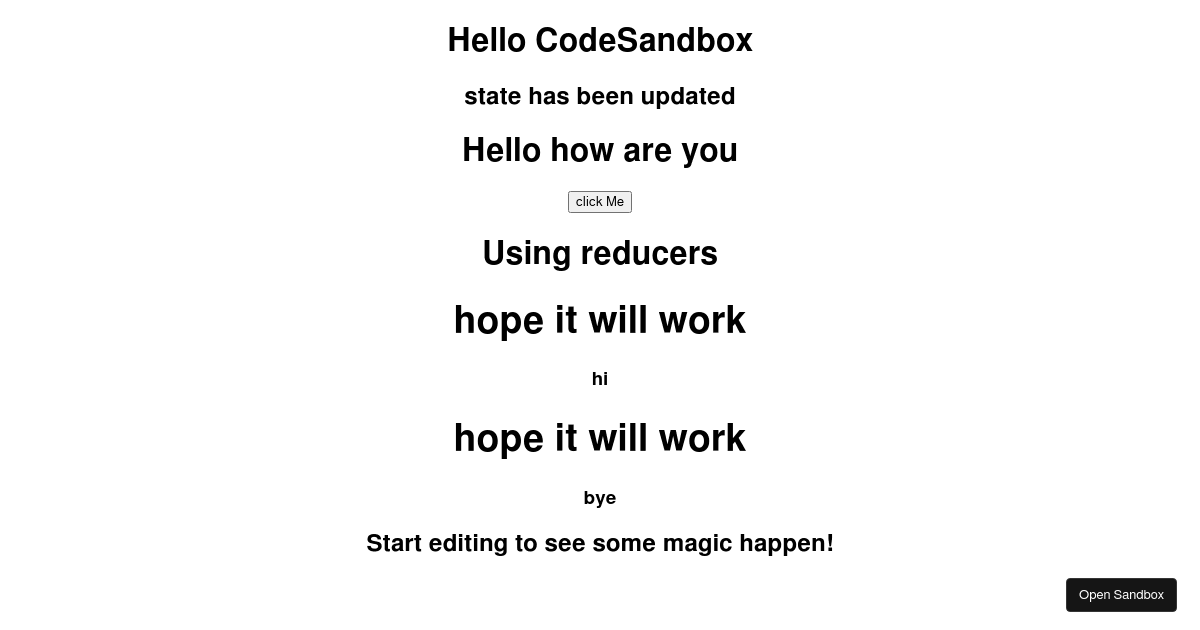 react - Codesandbox