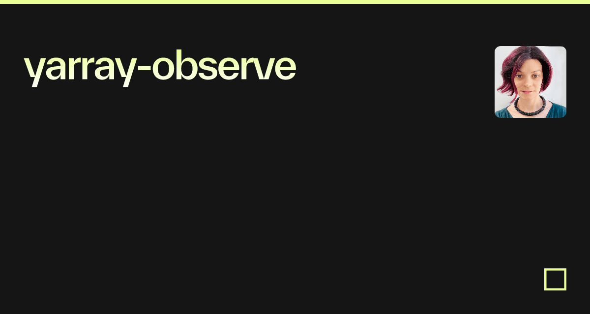 yarray-observe - Codesandbox