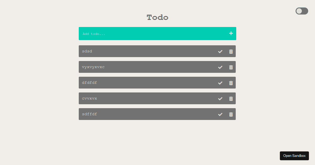 todo - Codesandbox