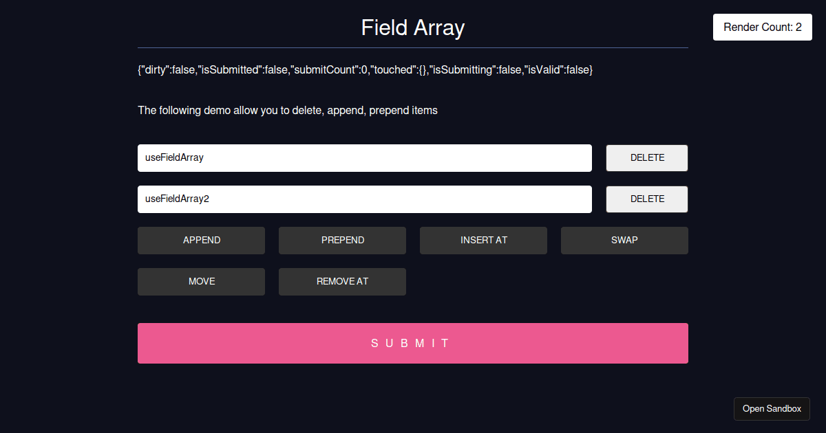 react-hook-form-usefieldarray-codesandbox