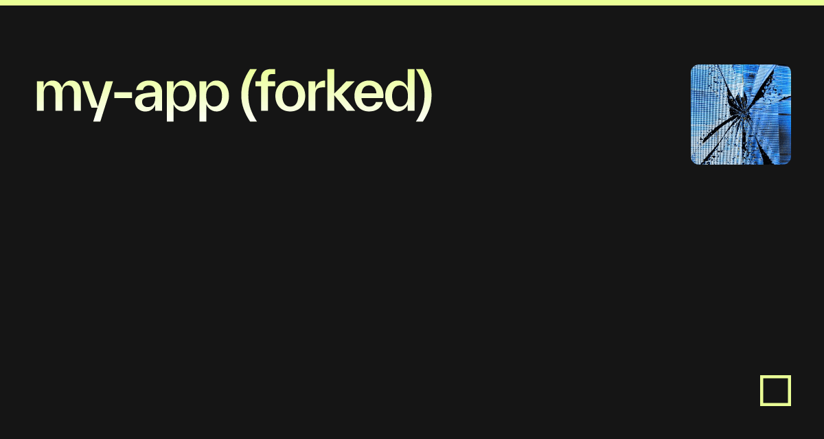 my-app (forked) - Codesandbox