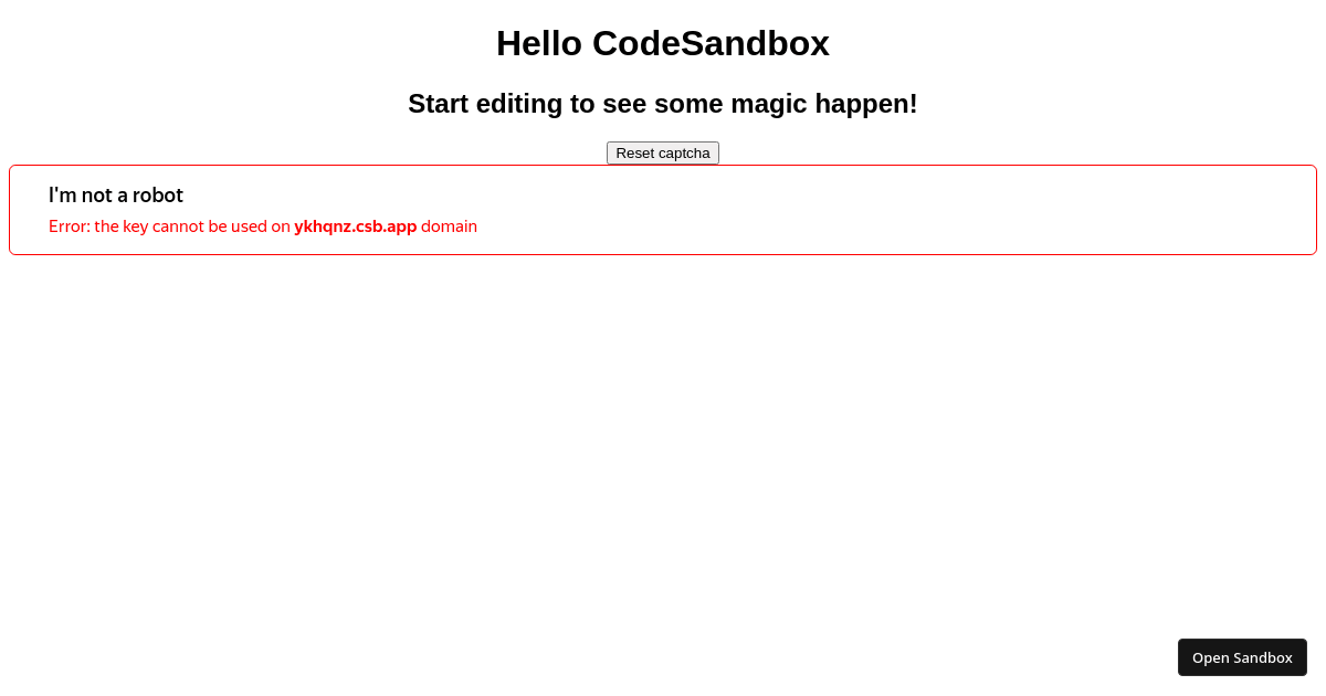SmartCaptcha React test (forked) - Codesandbox