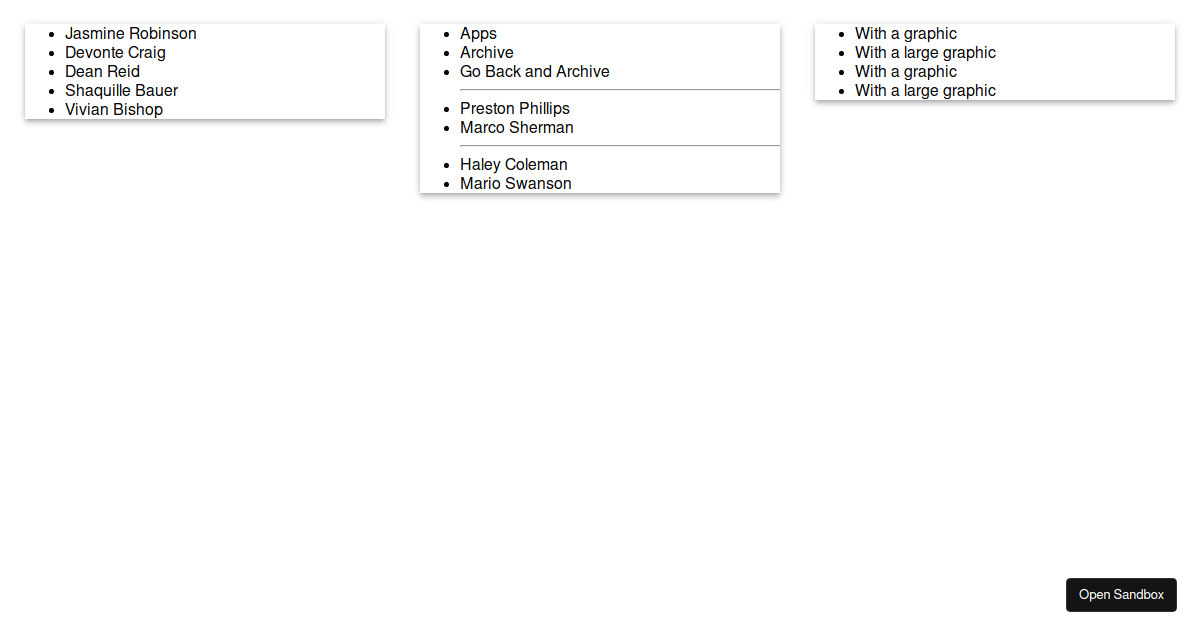 Example Single Line Lp List Example - Single Line Examples - Codesandbox