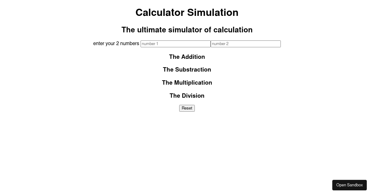 Calculator codesandbox