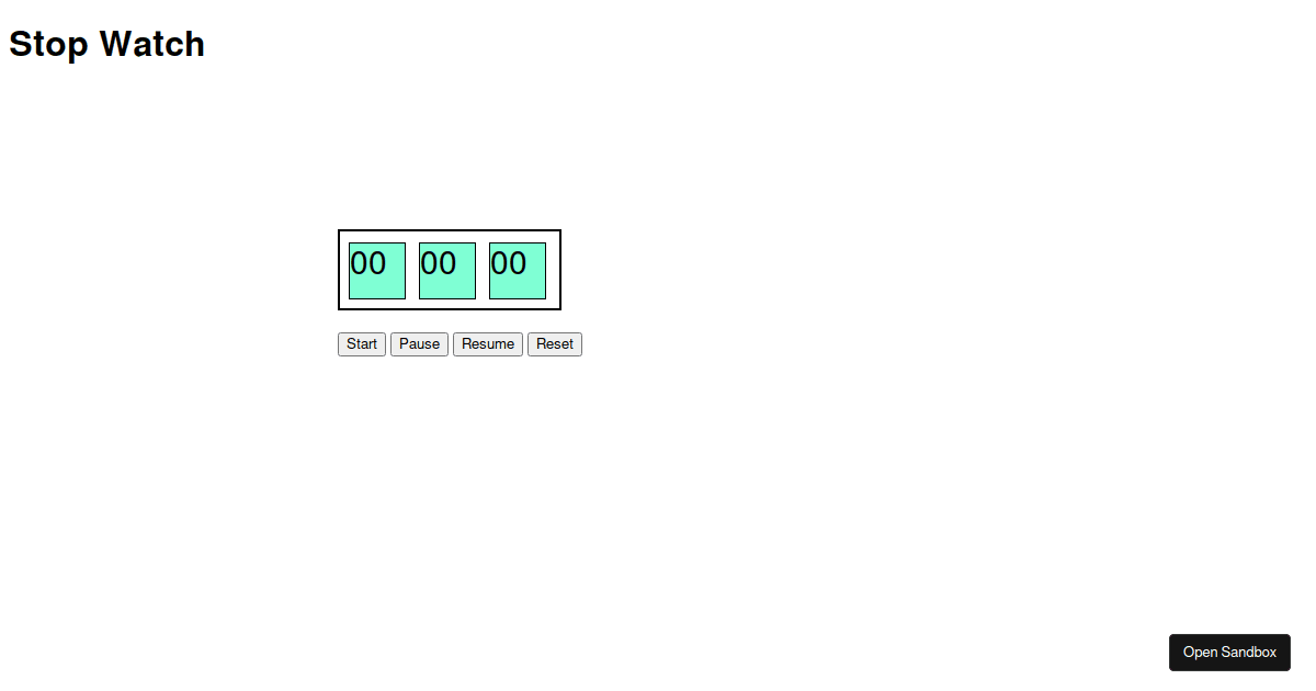 Stop Watch Code Make Code Stop-Watch - Codesandbox