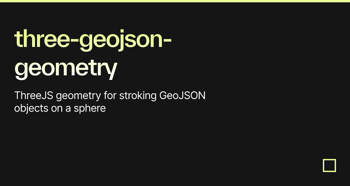 threegeojsongeometry Codesandbox