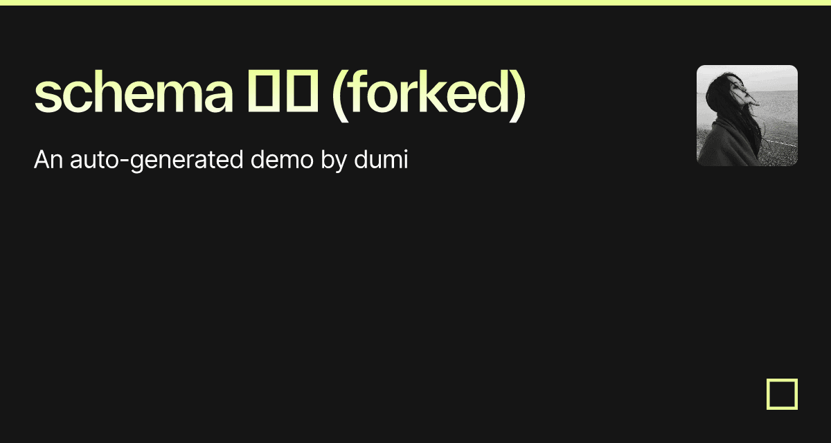 schema 表单 (forked) - Codesandbox