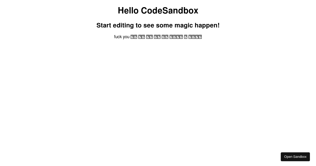 react - Codesandbox