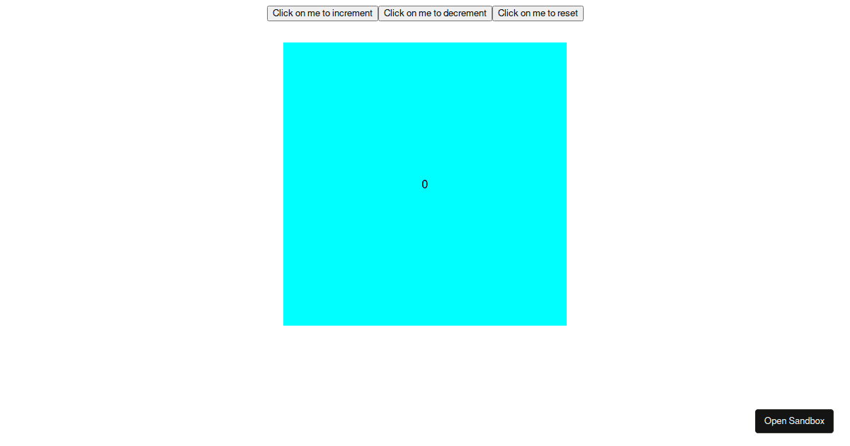 Clicker with React + Redux - Codesandbox