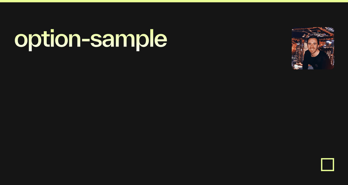Right Option Samble option-sample - Codesandbox