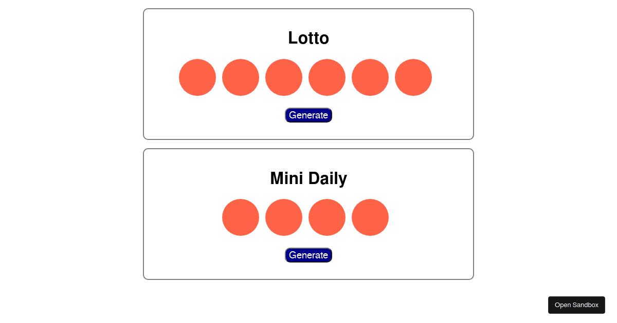 Mini on sale lotto live