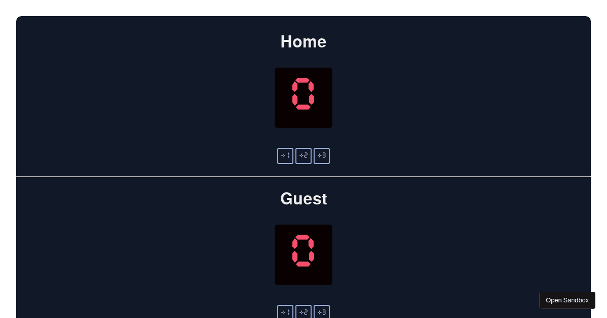 Basketball Scoreboard Codesandbox
