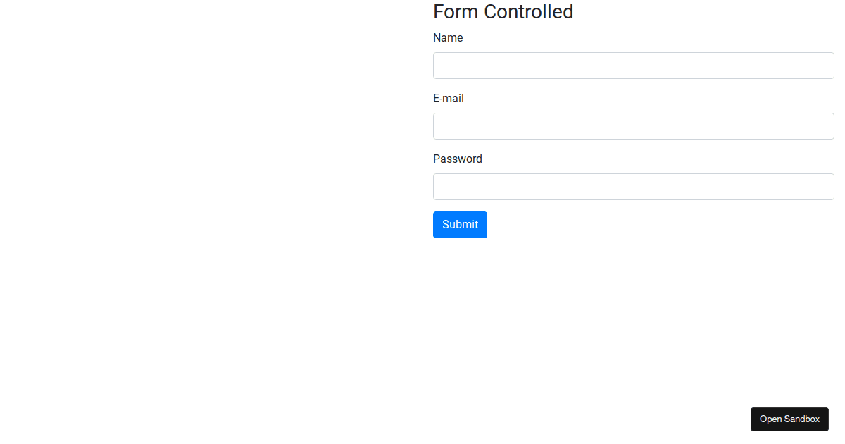Control Build Forms controled-form-tutorial - Codesandbox