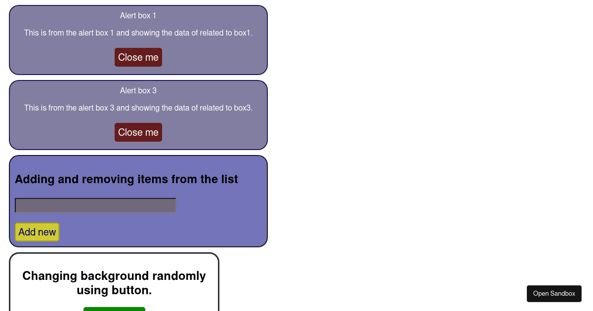 Assignment - Codesandbox
