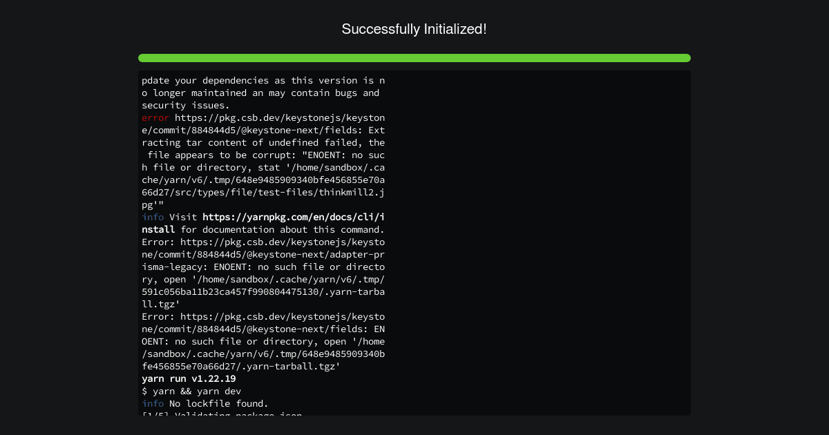 @keystone-next/example-sandbox - Codesandbox