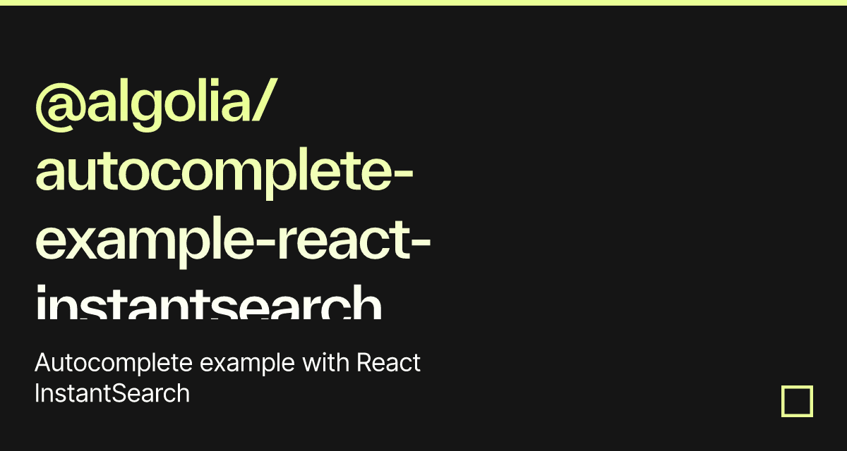 @algolia/autocomplete-example-react-instantsearch - Codesandbox