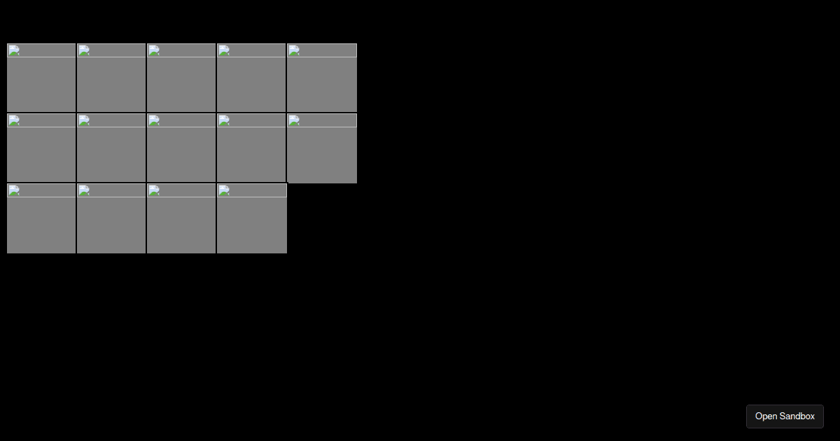 animated grid - Codesandbox