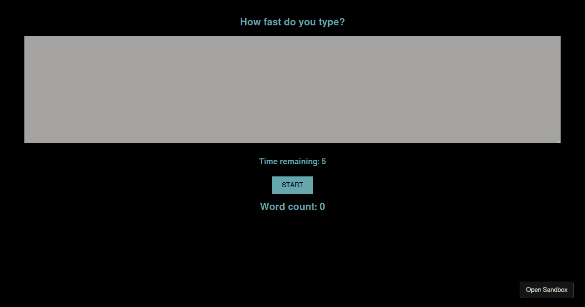 speed-typing-game - Codesandbox