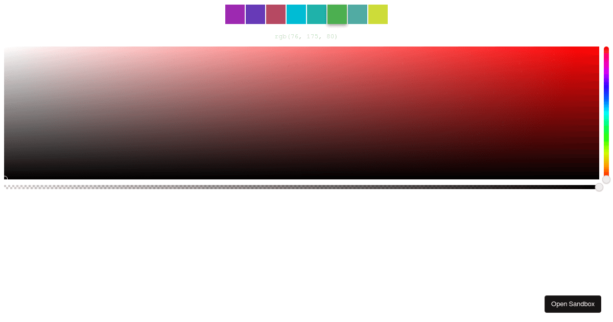 coloreact | swatches example - Codesandbox
