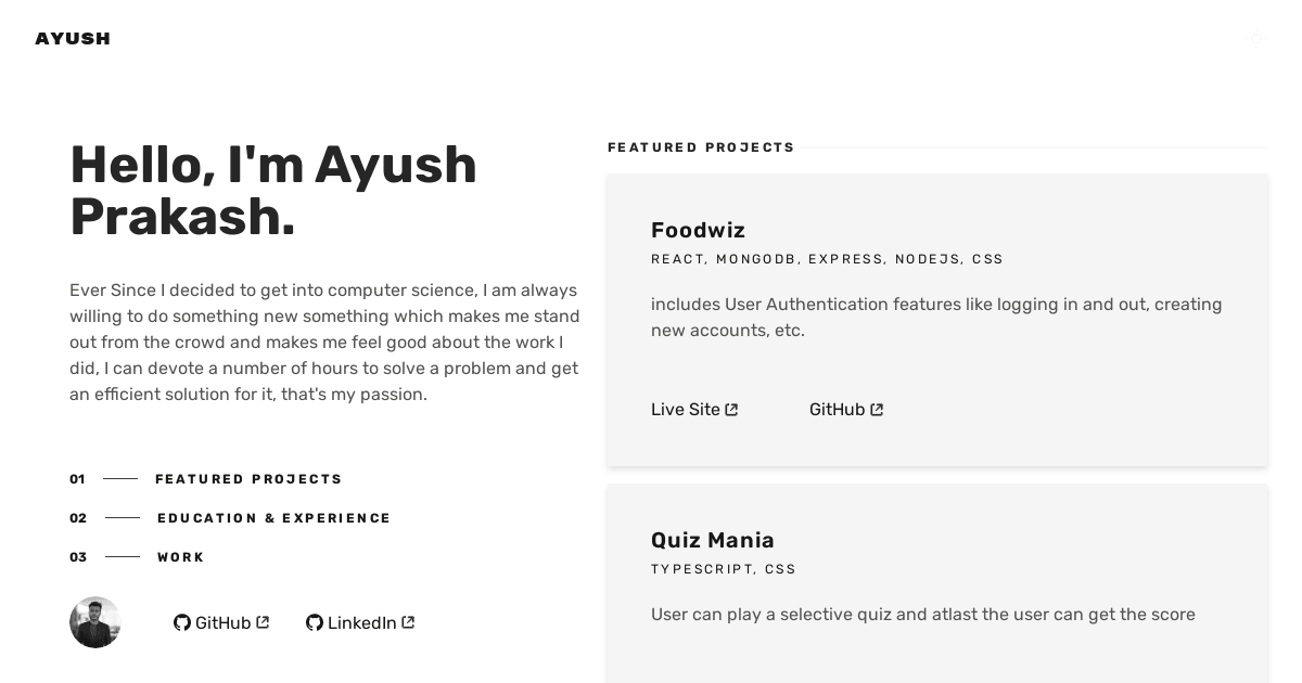 ayush rajbhar frontend developer (react js) |... Ayush - Codesandbox