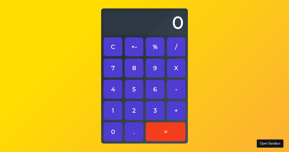 Calculator Codesandbox